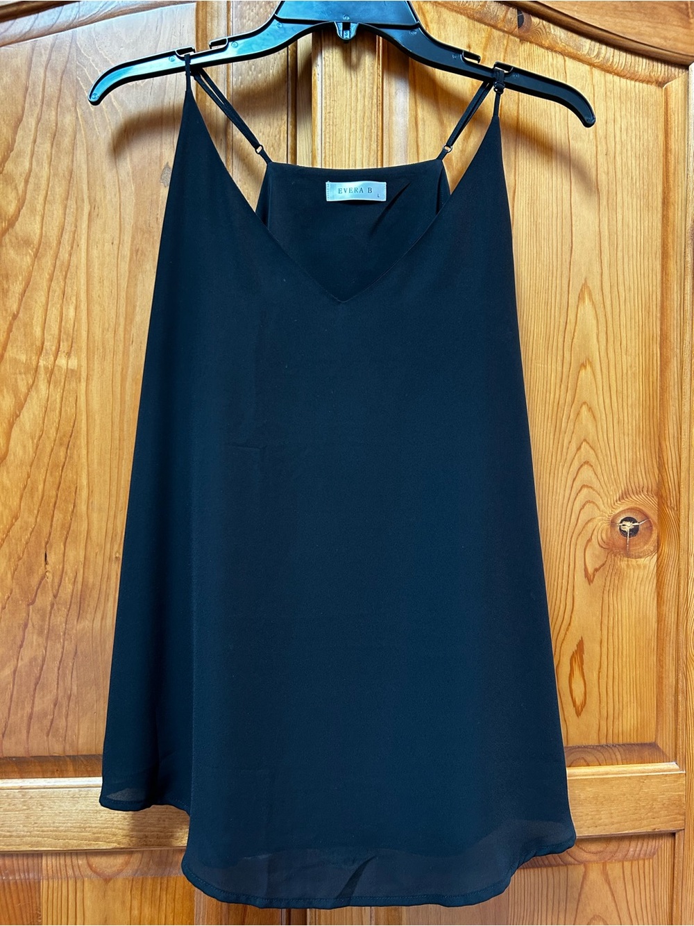 Black V-Neck Spaghetti-Strap Camisole